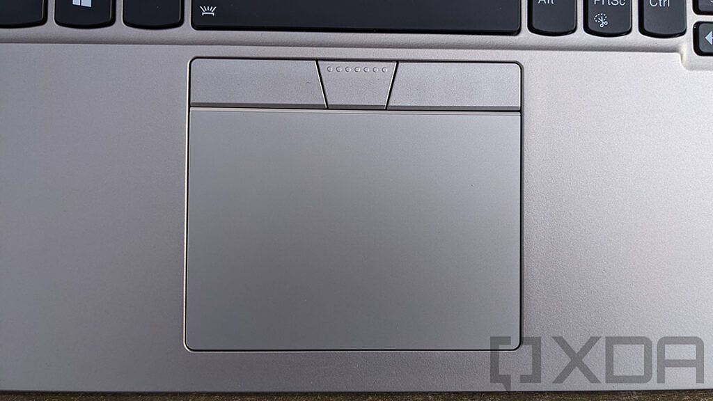 Close up of ThinkPad X1 Titanium Yoga touchpad