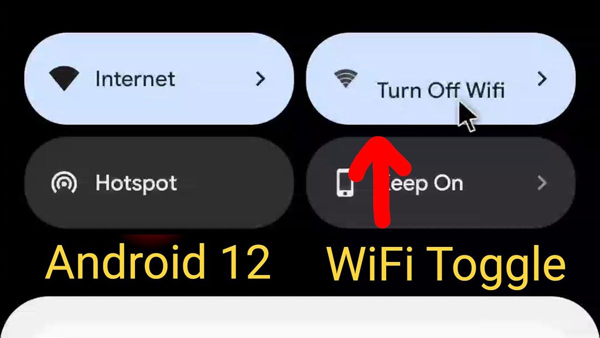 Tasker project to add new Turn off WiFi Quick Settings Tile on Android 12