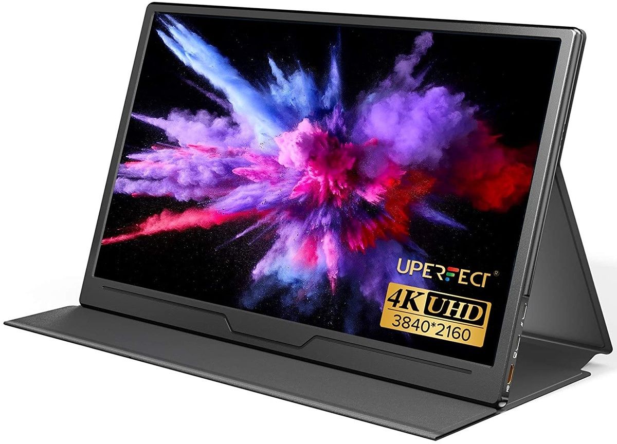 This is not a popular brand but it is one of the decent 4K portable monitors on the market.  It comes with touch support, USB-C connectivity, built-in speakers, and is claimed to deliver 400 nits of brightness with HDR and FreeSync support.