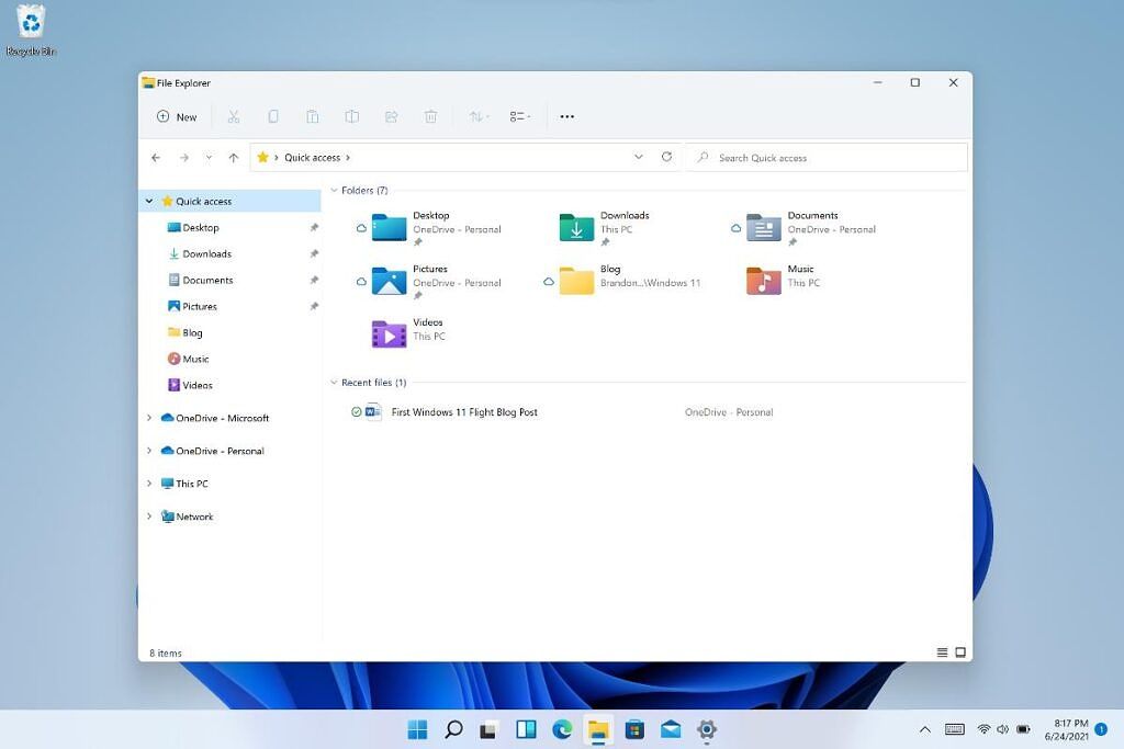 New File Explorer app in Windows 11