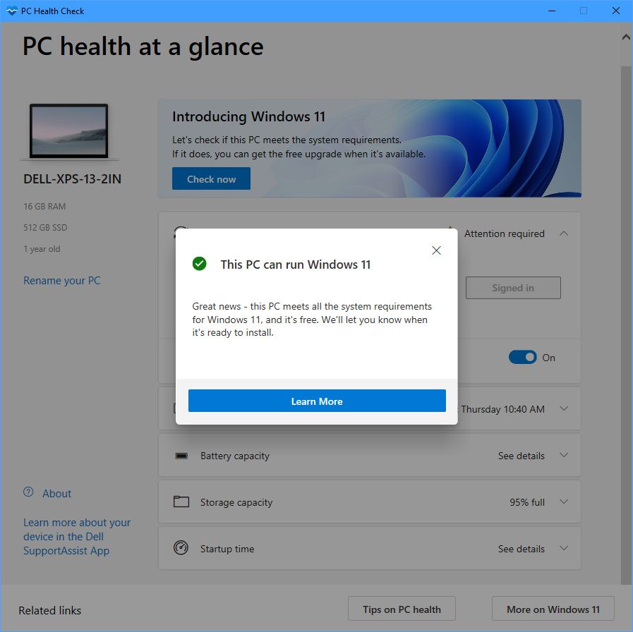Windows 11 eligible
