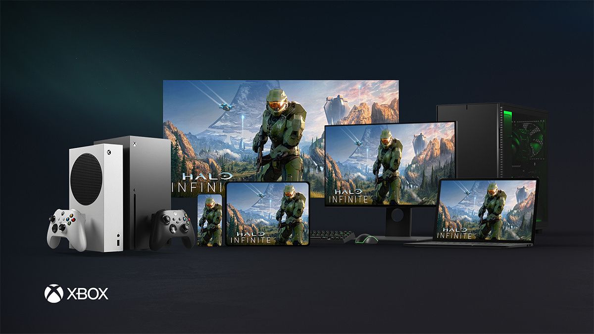 Xbox family of devices showing Halo Infinite