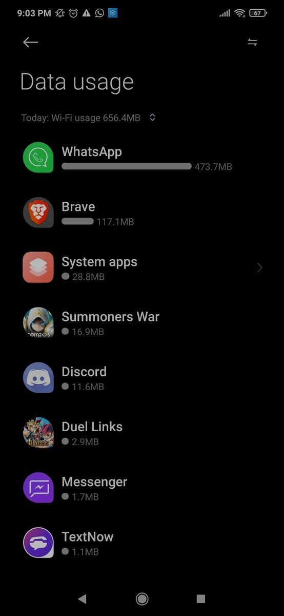 How to check mobile data usage on Android