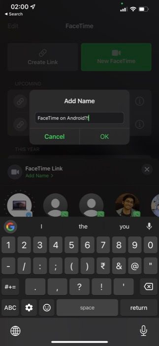 FaceTime Link for Android