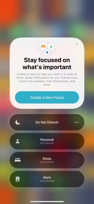 Focus Modes on iOS 15