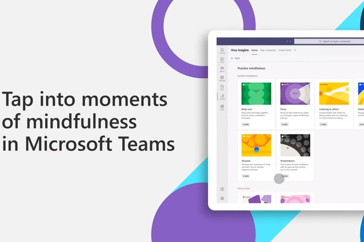 Guías de mindfulness en Microsoft Teams