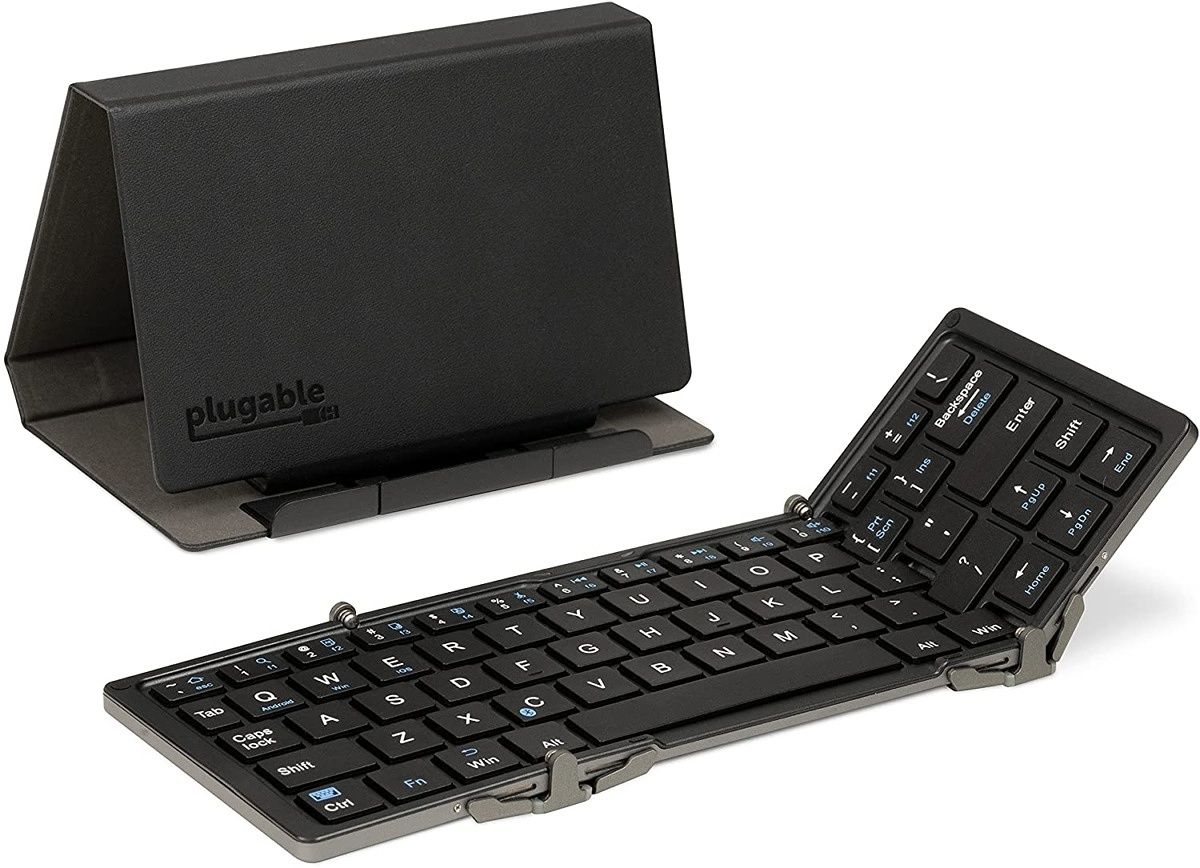 There are plenty of keyboards out there, but they're not all easy to carry with your laptop. If you want something you can use anywhere, the Plugable Foldable Bluetooth Keyboard can be extremely compact.