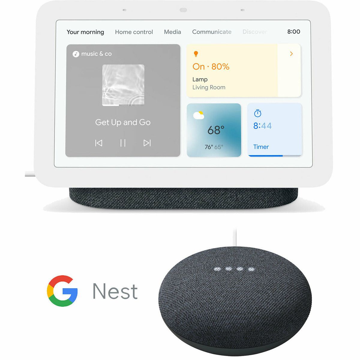 This bundle package from Google's official eBay store gets you two smart speakers.