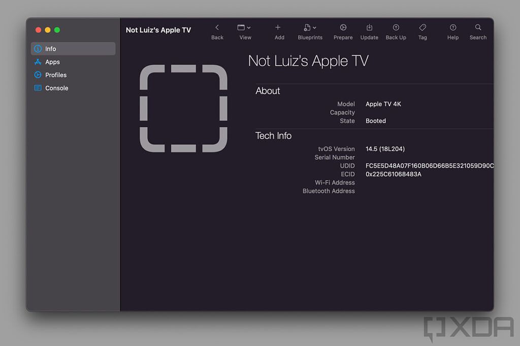 Apple TV in Apple Configurator