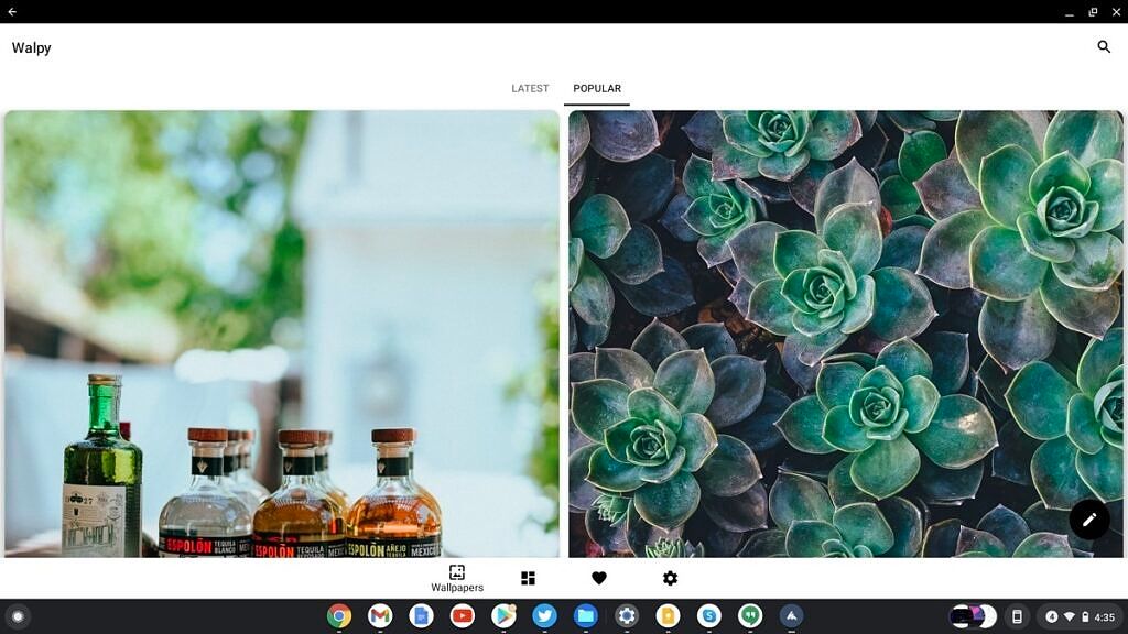 Aplicación Walpy para Android que se ejecuta en Chrome OS