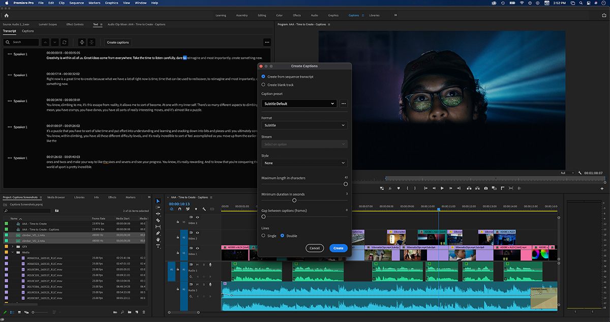 Adobe Premiere Pro screenshot on Mac