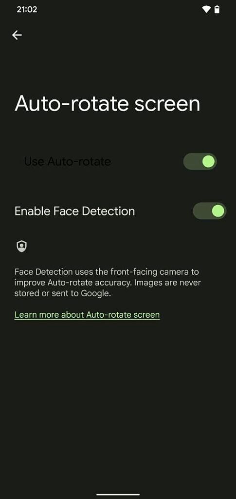 Enable Face Detection for auto-rotate screen in Android 12