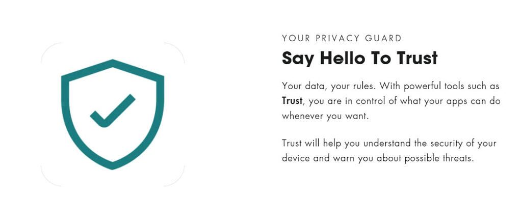 Freedom Phone Trust feature screenshot