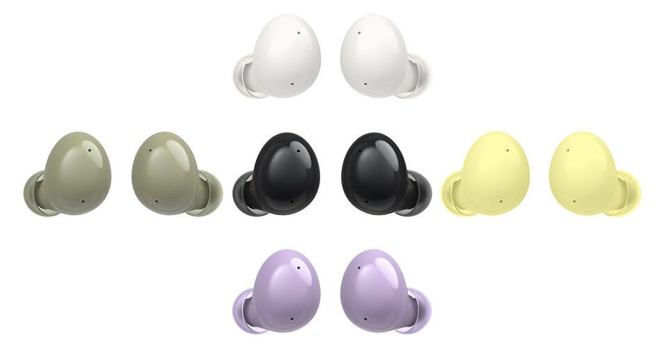 Samsung Galaxy Buds 2 in 5 colors