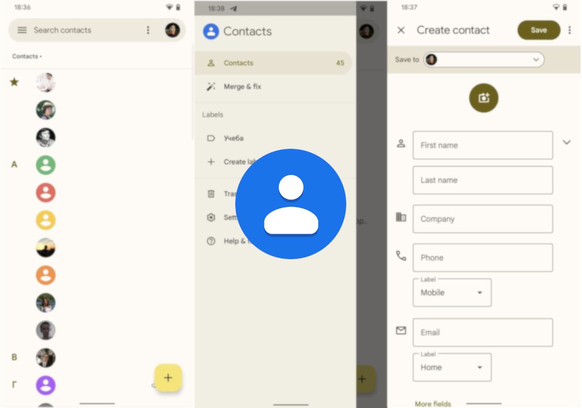 Google Contacts update adds Material You dynamic theming on Android 12