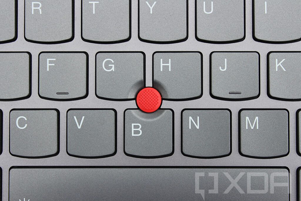 Closeup of ThinkPad X1 Yoga TrackPoint