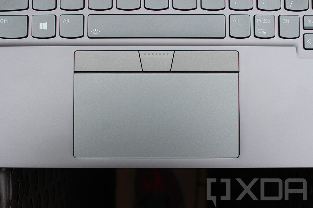 Closeup of ThinkPad X1 Yoga touchpad