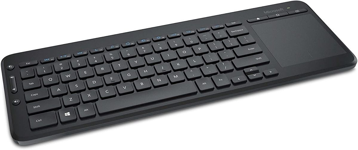 If you're using your Surface Go 3 to power your media center or you just want a compact keyboard and mouse solution for your desk, this Microsoft-branded keyboard is a fantastic option. It includes a trackpad to control your mouse cursor.