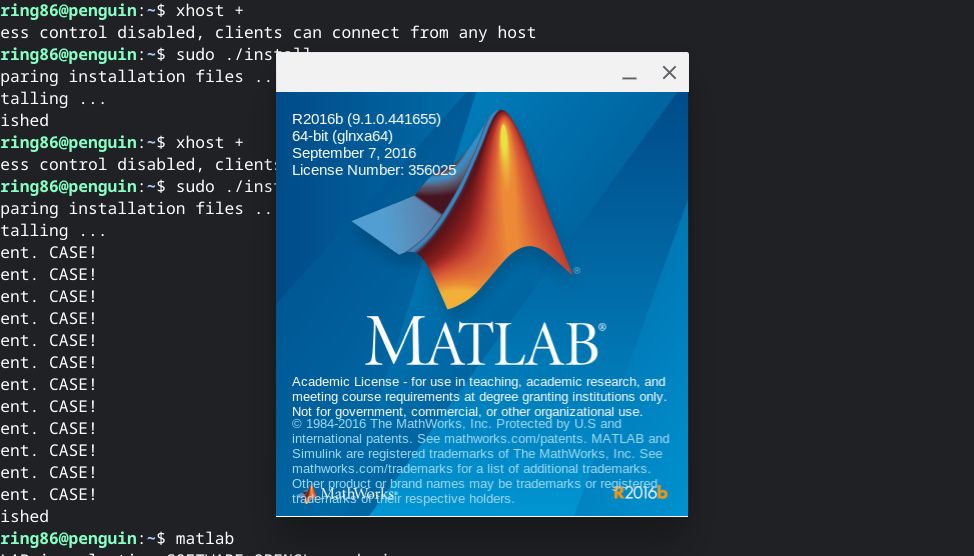 Matlab splash page