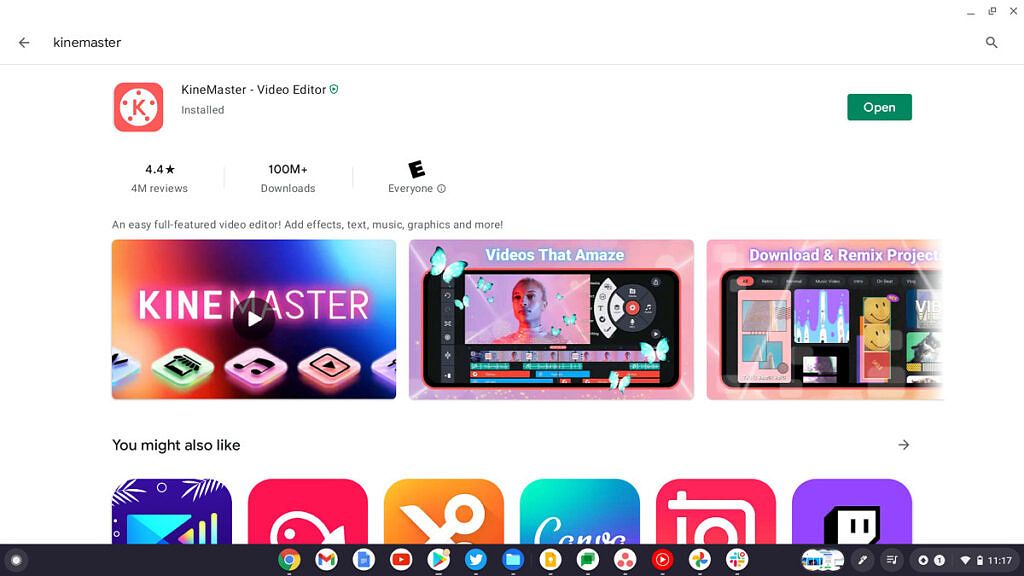 Kinemaster play store page