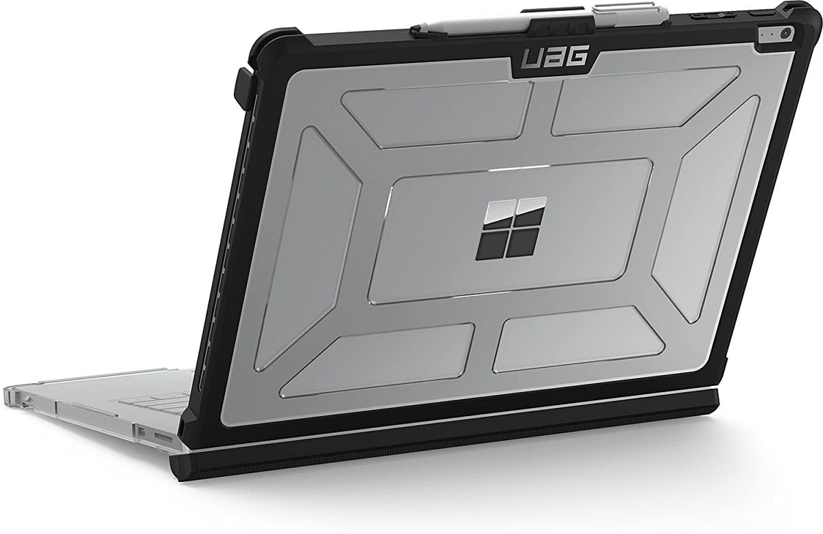 The UAG Plasma Rugged Protection Case offers protection for the main tablet with impact-resistant bumpers as well as the keyboard deck on the Surface Book 3 13.5-inch. The company also claims this case meets military drop-test standards (MIL-STD 810G 516.6).