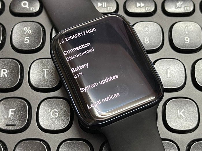 System Update on smartwatch