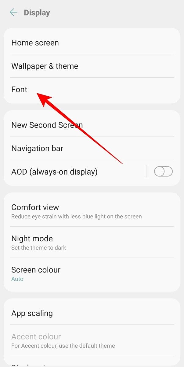 更改 LG 手机上的字体 - 字体设置