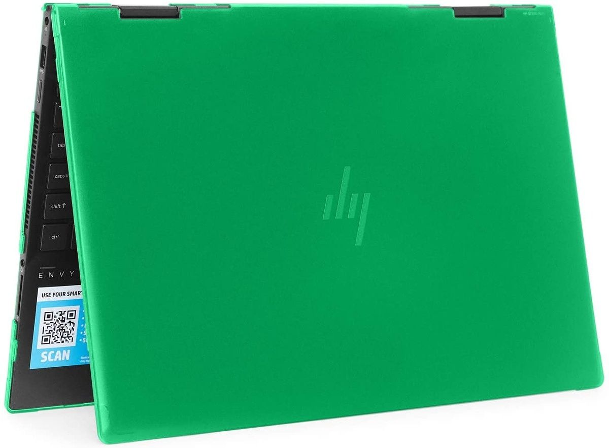 This is essentially the same case as the last one, but it's designed for slightly older models of the HP Envy x360 15. It has all the same benefits, including the colorful look, hard shell, and letting you rotate the screen back, which most cases don't do.