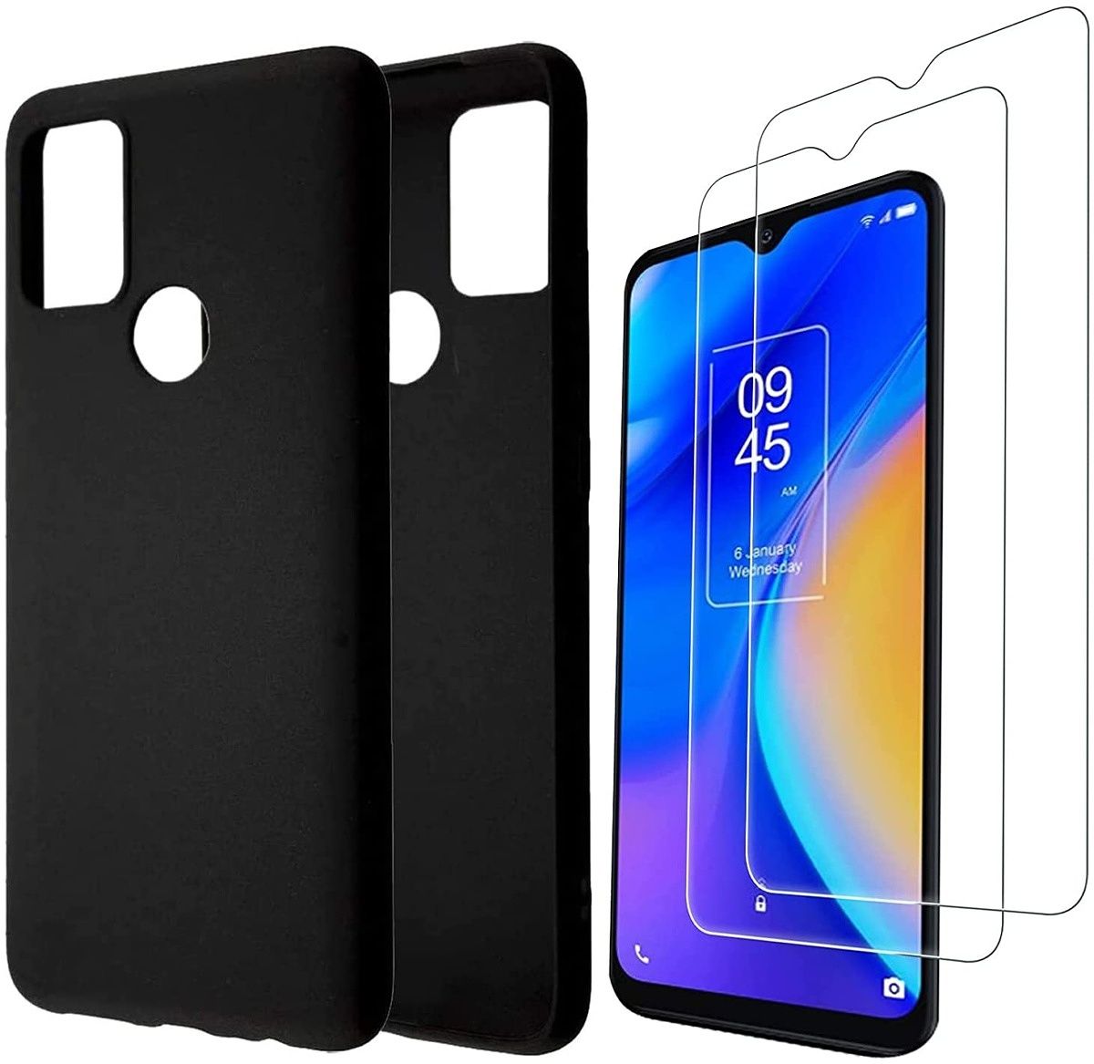If you’re looking for both a screen protector and a case for your new TCL phone, this Miside combo is a decent option. You’ll get a soft TPU case and two tempered glass protectors. The screen protectors have a case friendly design.
