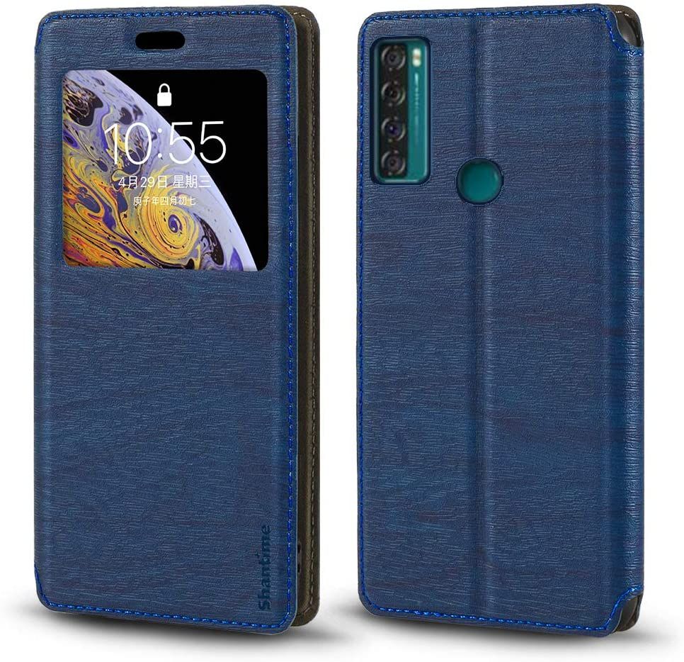 This PU leather case from Shantime has a TPU bumper for enhanced protection. Additionally, you’ll get a magnetic flip cover that includes a window to glance at notifications and alerts. Moreover, there's a card slot on the inside of the cover to put a credit or ID card.
