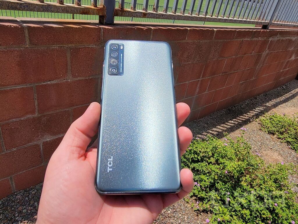 TCL 20S outdoors with frosted back