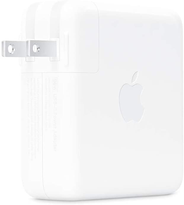 Unlike the 13-inch MacBook Pro, the 16-inch model comes with a 96-watt power adapter.  It uses more power, so it is recommended to use a charger with a higher power, and this is the official charger from Apple.  It will work on other laptops too.  Again, no cable is included, but USB Type-C cables are increasingly common at least.