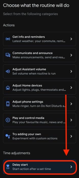 Google Assistant delay routines