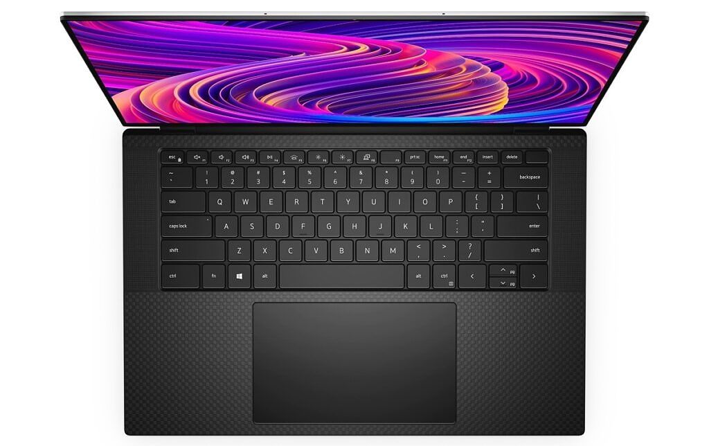 Dell XPS 15 Black Top-Down View