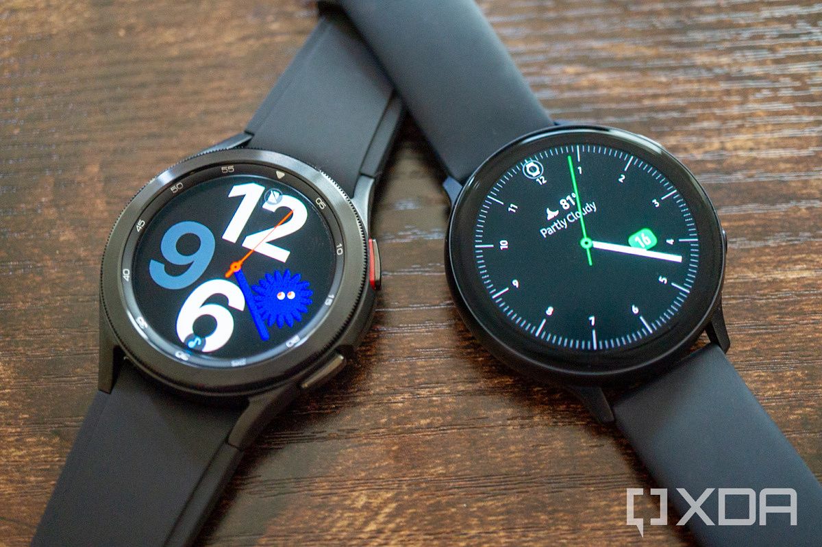 Galaxy Watch 4 Classic next to the Galaxy Watch Active 2