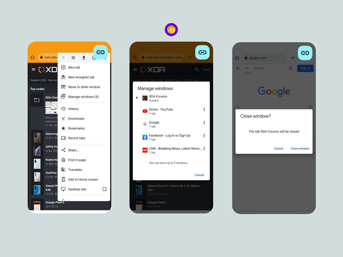 Google Chrome window manager on Android 12