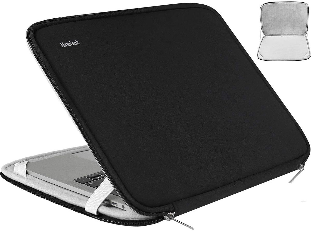 An affordable carrying case with soft fabric on the inside and outside to ensure your laptop is protected and doesn't attract any scratches.