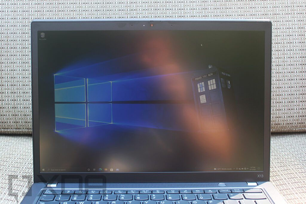 Front view of Lenovo ThinkPad X13 display