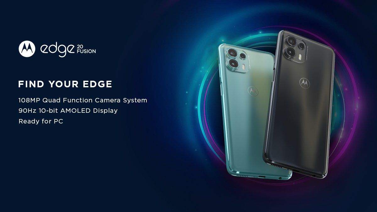 Motorola Edge 20 Fusion announcement poster