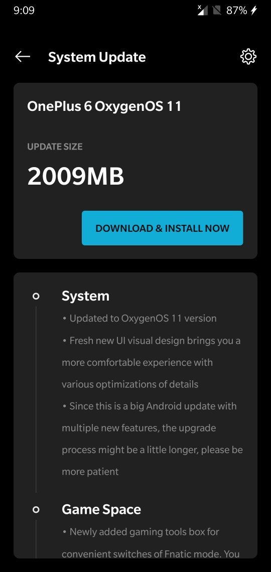 OnePlus 6 OxygenOS 11 stable OTA