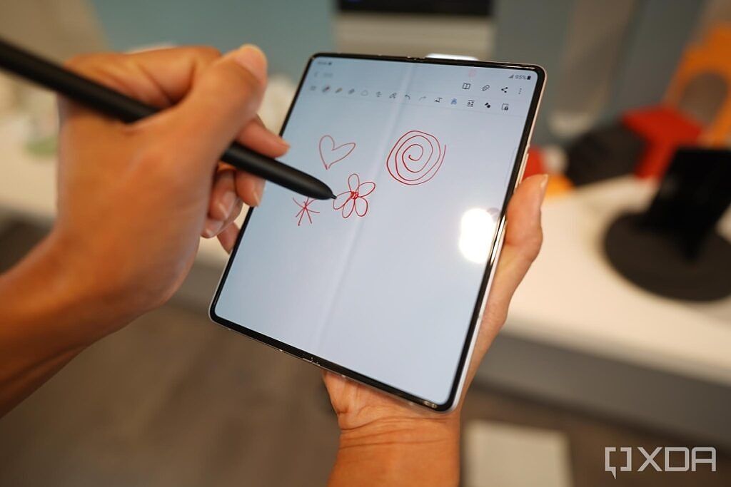 S-Pen Pro in action on the Z Fold 3
