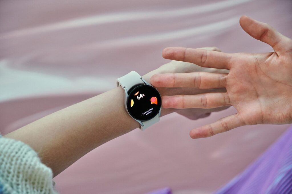 Samsung Galaxy Watch 4 on wrist