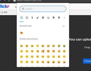 Emoji picker on Chrome OS