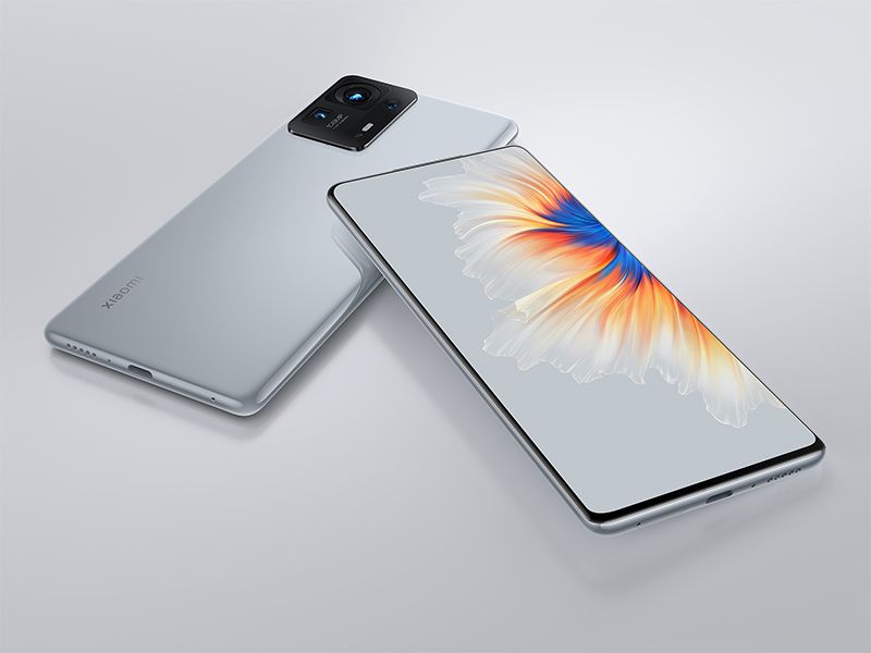 Xiaomi Mi MIX 4 front and back on gray background