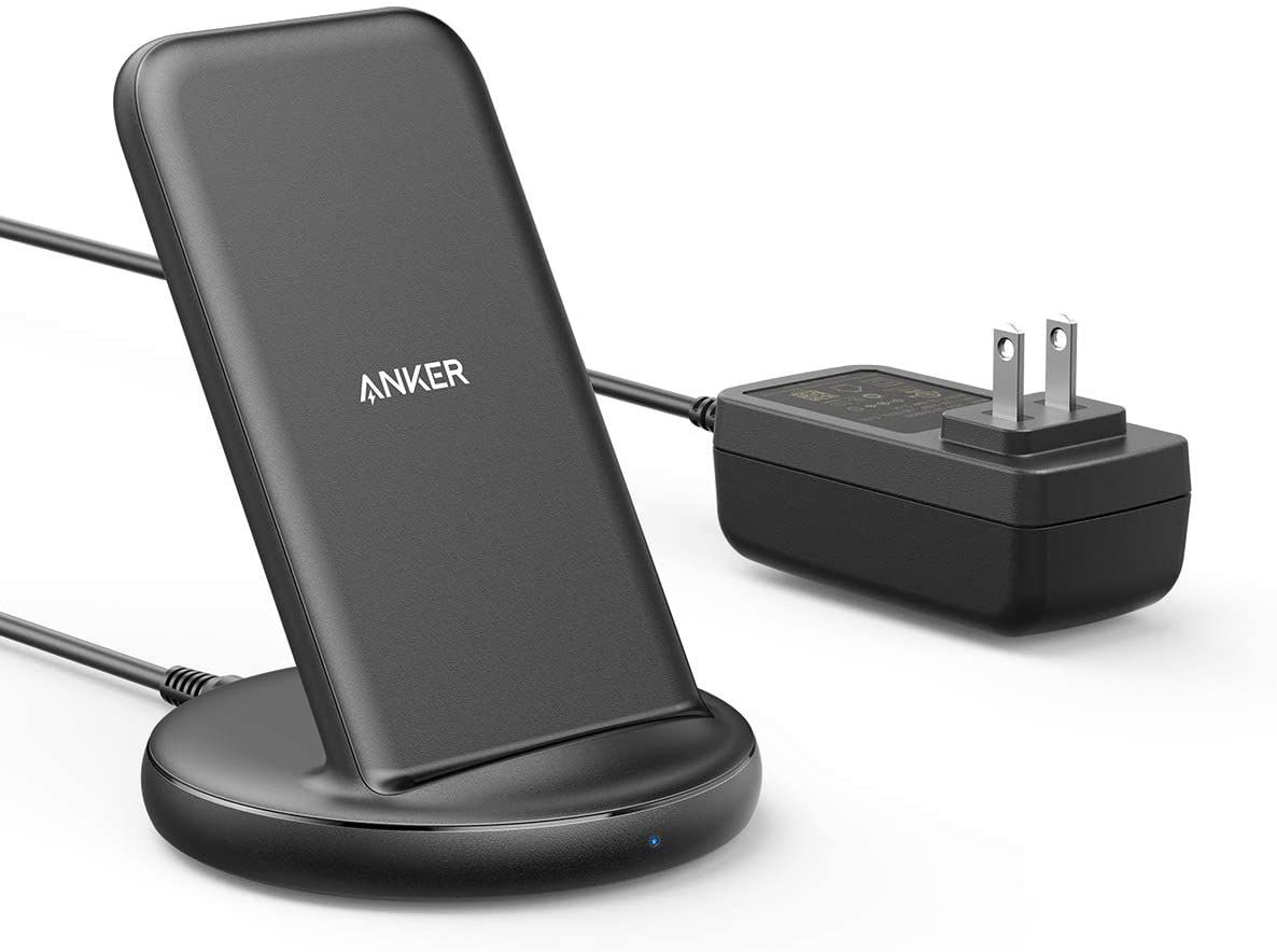If the official Samsung wireless charger is too expensive for you, and you need to charge just one device, this Anker charger is a great option. It comes with its own power adapter and supports up to 15W wireless charging. Additionally, there are two charging coils to offer both landscape and portrait mode charging.