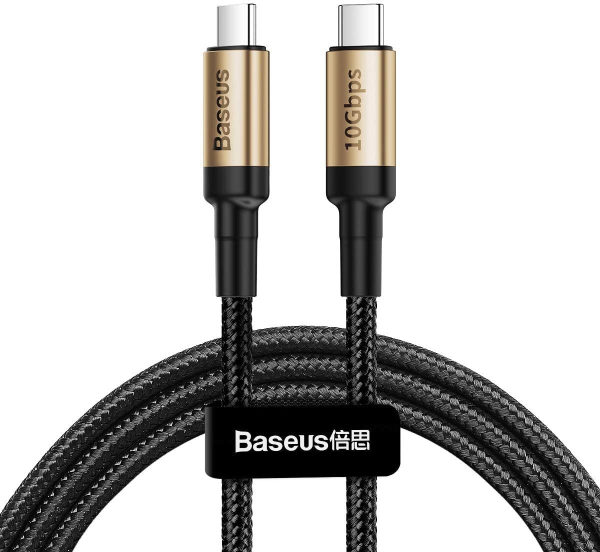 This braided cable is ideal for fast charging, with support for 100W.  Its data transfer speed is limited to 480 Mbps.