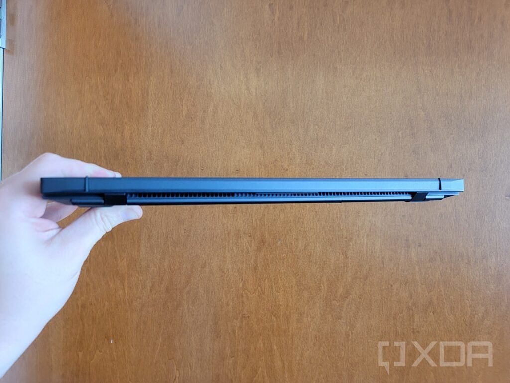 ASUS Chromebook CX9 back on wood background