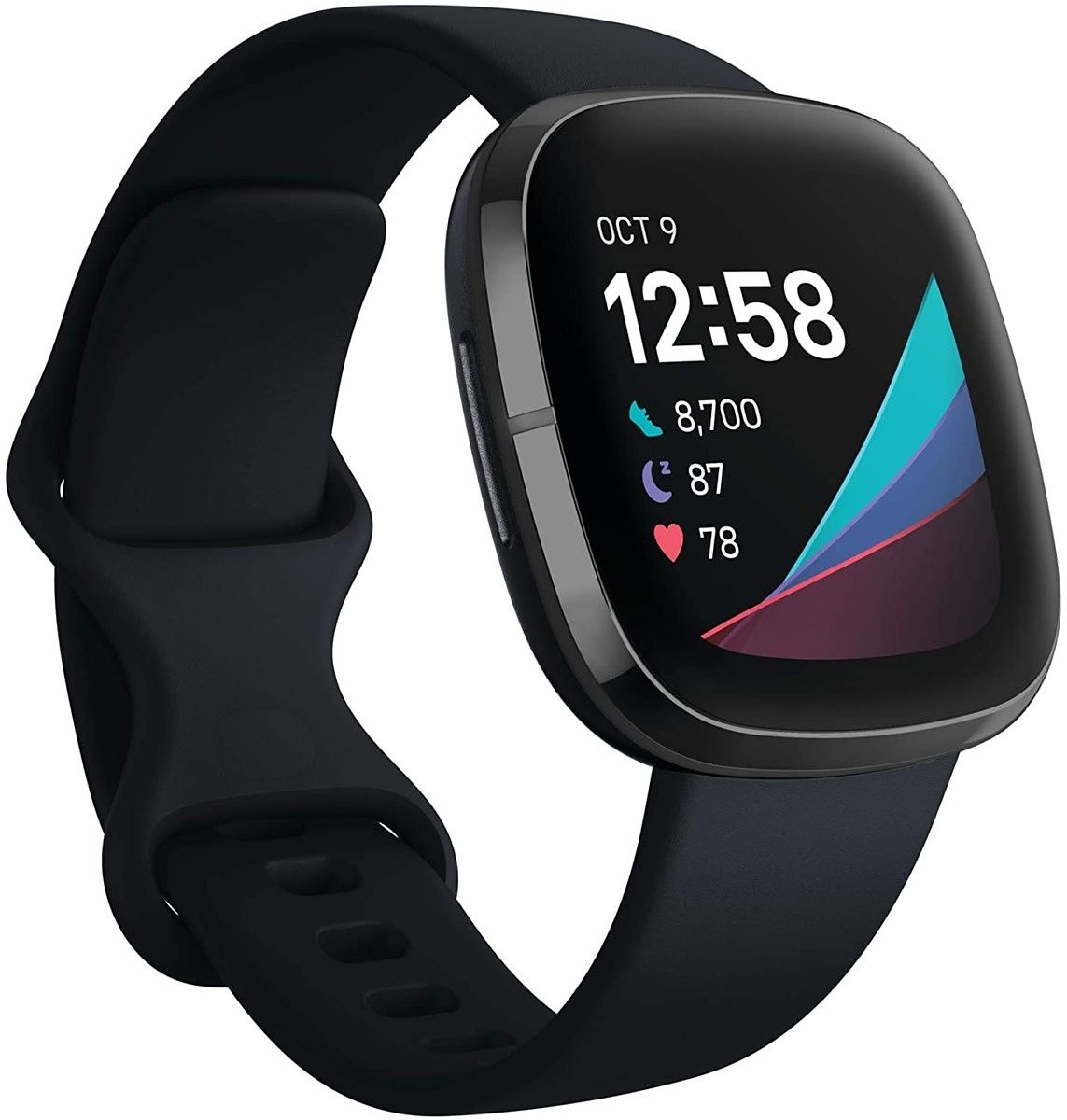 The Fitbit Sense is the company’s most advanced smartwatch yet. It comes a 1.58 inch AMOLED display and a ton of health-related sensors.