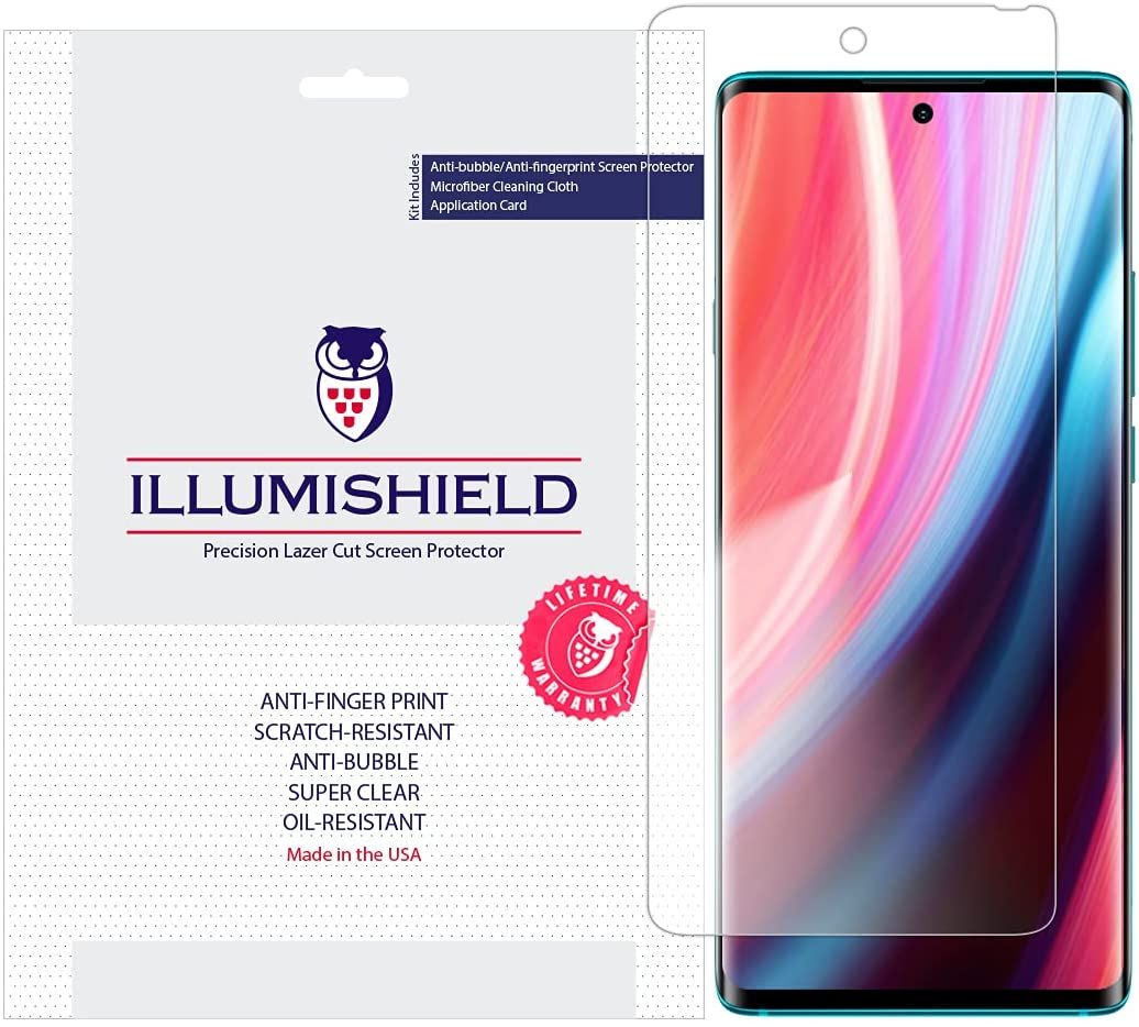 The iLLumiShield screen protector uses a PET film to safeguard your phone’s screen. It's made from high-quality material and is scratch-resistant and anti-fingerprint. There are three screen protectors in a package.