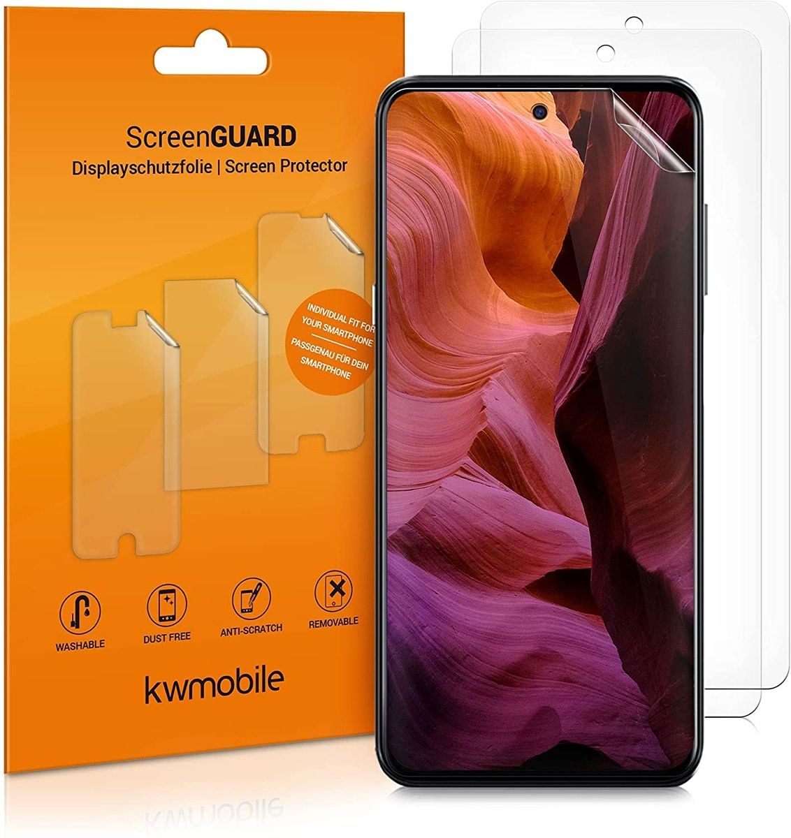 If you prefer PET films over TPU screen protectors or tempered glass, the Kwmobile Screenguard is a good option for your TCL 20S. It's scratch-resistant and comes with an oleophobic coating. In addition, the film is easy to apply.